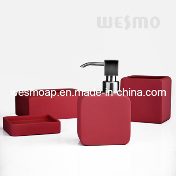 Red Rubber Oil Coated Porcelain Bathroom Set (WBC0809C)